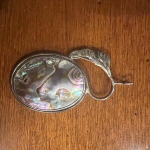 Abalone Shell Pendant in Sterling Silver